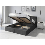 Čalúnená posteľ HILTON 160x200cm výklopná grafitová